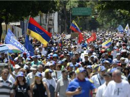 'Hoy volvimos a demostrar en las calles que somos un pueblo movilizado en paz', expresó un diputado opositor. AFP / F. Parra