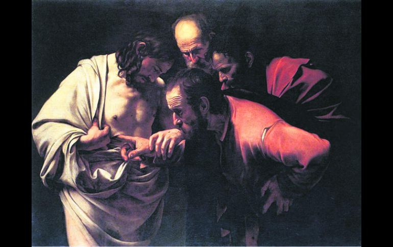 La incredulidad de Santo Tomás, Fragmento. Caravaggio (1602). ESPECIAL /