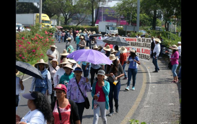 Los ejidatarios advierten que seguirán con manifestaciones diarias sobre la carretera a Chapala. EL INFORMADOR / ARCHIVO
