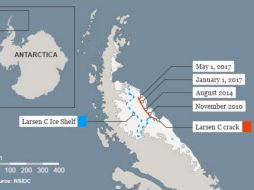 La ESA vigila la evolución de Larsen C con sus satélites CryoSat y Copernicus. ESPECIAL / www.esa.int