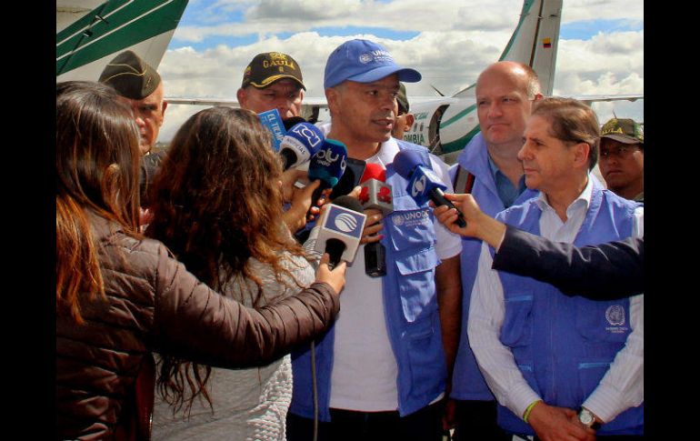 El funcionario fue plagiado cuando participaba en Barranquillita para promover la sustitución de cultivos ilícitos. EFE / Policía Nacional de Colombia