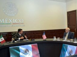 El Presidente Enrique Peña Nieto y el secretario John Kelly, ayer en Los Pinos. NTX /