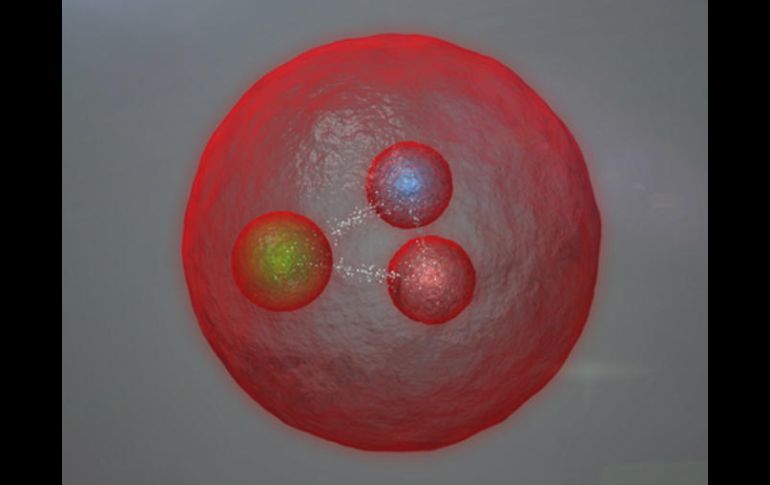 Está constituida de dos quarks encantados y de un quark arriba, y pertenece a la familia de los bariones. AP /