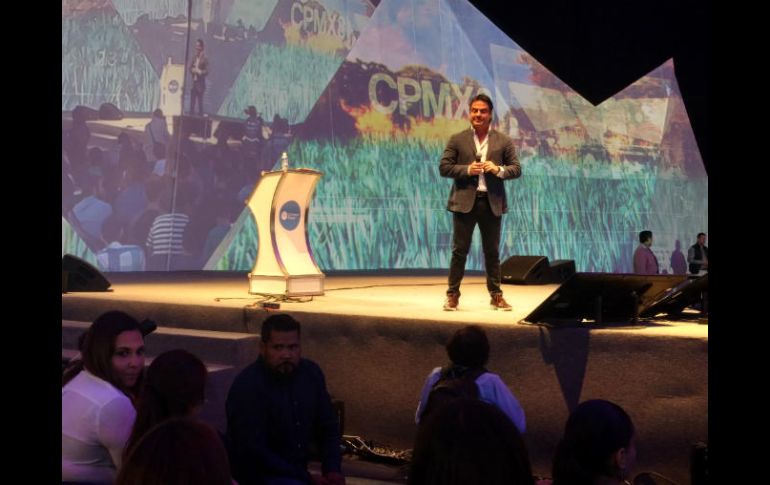 Durante su intervención, Aristóteles explica que en su administración han decidido apostar por el fomento de la innovación. EL INFORMADOR / S. Rodríguez