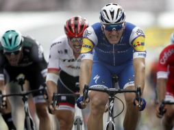 El teutón ganó sobre la línea al noruego Edvald Boasson Hagen. EFE / Y. Valat