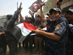 Iraq estalló en celebraciones entre las fuerzas policiales en las zonas bajo su control. AFP / A. Al-Rubaye