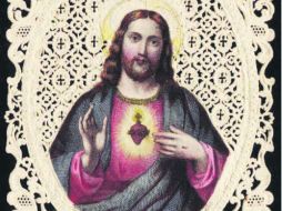 Antigua estampa del Sagrado Corazón del Siglo XIX. ESPECIAL /