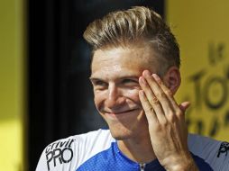 Marcel Kittel logró su récord de victorias en el Tour de Francia, dejando atrás la marca de cuatro que había logrado en 2013 y 2014. EFE / G. Horcajuelo