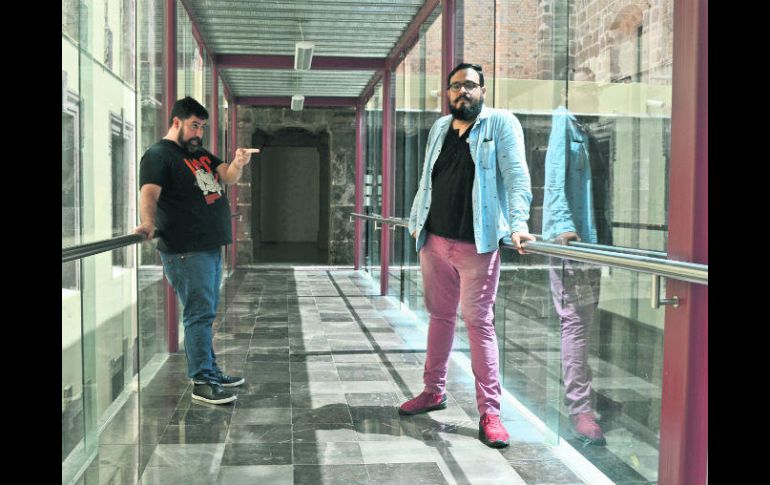 Artistas. Javier Audirac y Yair López, responsables de la exposición. ESPECIAL / CORTESÍA SC