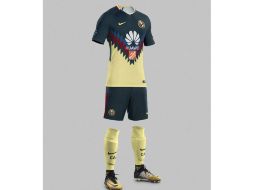 Emulando el plumaje de un águila, la vestimenta del América luce un toque retro y elegante, para algunos. TWITTER / @ClubAmerica
