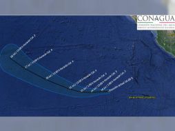 'Fernanda' es un huracán categoría uno con vientos máximos sostenidos de 130 kph. TWITTER / @conagua_clima