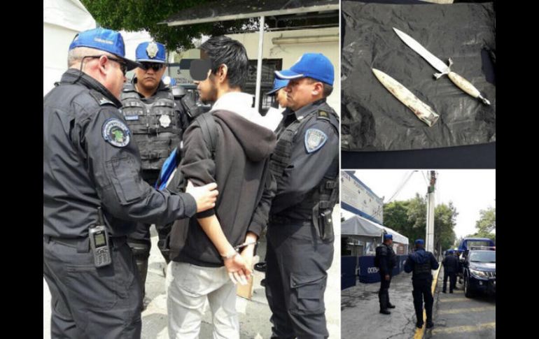 El joven fue puesto a disposición de los elementos de seguridad. TWITTER / @SSP_CDMX