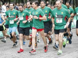 Se trata de la quinta vez que el Presidente participa en esta convivencia que se desarrolla en el Bosque de Chapultepec. SUN / L. Cortés