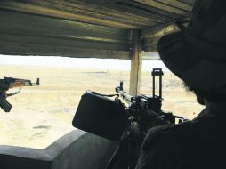 Localidad de Karakosh. Hacen guardias continuas de siete días. EFE /