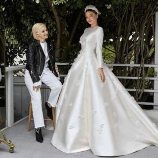 Miranda Kerr muestra vestido de novia de ensueño