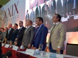 El gobernador participa en el evento del 129 aniversario de la Cámara de Comercio Guadalajara. TWITTER / @GobiernoJalisco