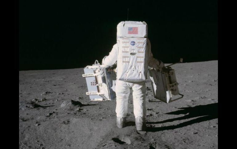 Después de cuatro días de viaje, Neil Armstrong y Edwin Aldrin llegaron a la Luna el 20 de julio de 1969. TWITTER / @NASAhistory