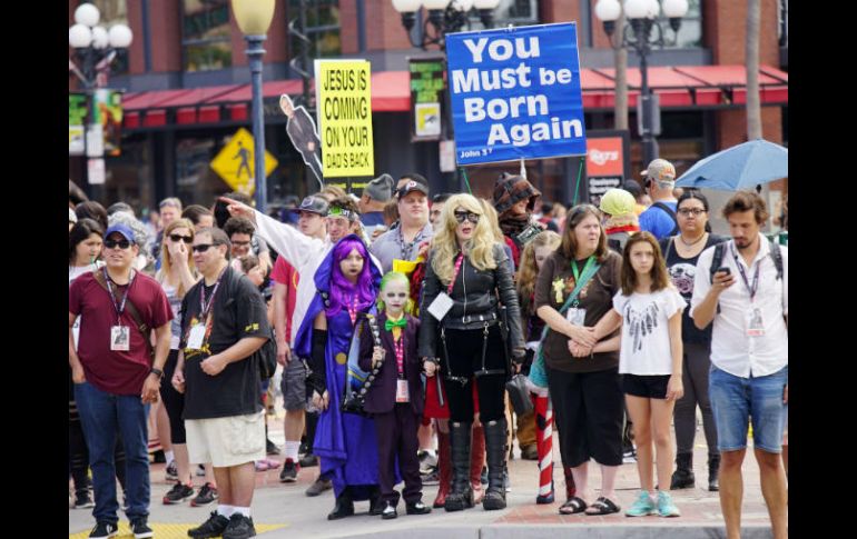 Decenas de miles de enamorados de los cómics, el cine, las series y videojuegos se congregarán en San Diego hasta el 23 de julio. AFP / S. Huffaker