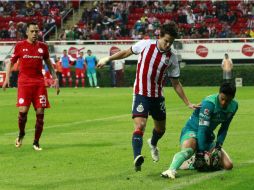 El cuadro rojiblanco se vio chato al ataque frente a los Diablos, que tampoco mostraron grandes cosas anoche en la casa del Rebaño. SUN / A. Vargas