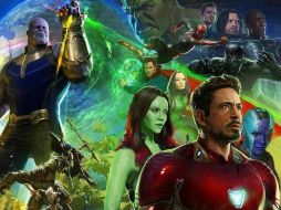 En la imagen aparece Thanos con gemas del infinito y a su alrededor aparecen los héroes de la tierra y los guardianes galácticos. FACEBOOK / Cinemex