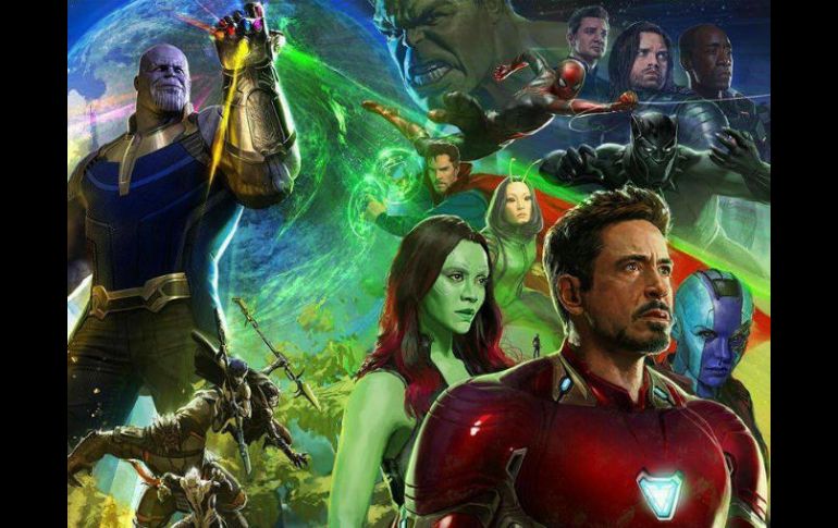 En la imagen aparece Thanos con gemas del infinito y a su alrededor aparecen los héroes de la tierra y los guardianes galácticos. FACEBOOK / Cinemex