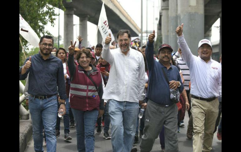 La morenista dijo que marcha contra ‘la violación de las leyes por parte del INE, cuando debería garantizar la voluntad del pueblo’. TWITTER /  @delfinagomeza