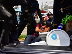 Catorce de los detenidos por bloqueos tras la detención de 'el Ojos' ya fueron vinculados a proceso. EFE /