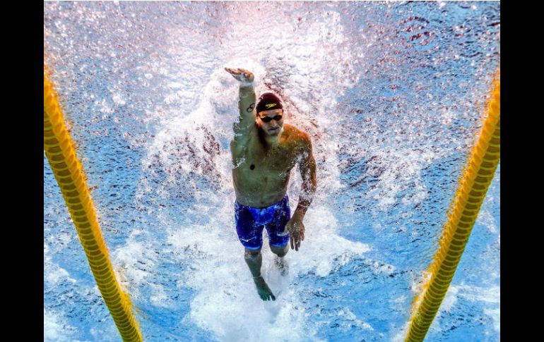 El estadounidense Caeleb Dressel durante la prueba de los 100 metros estilo libre celebrada ayer. AFP / F. Marit