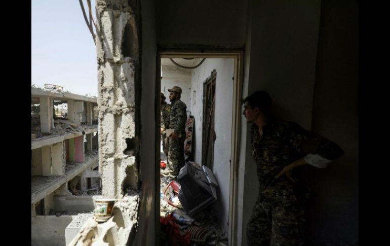 Las Fuerzas Democráticas Sirias (FDS) lograron expulsar a los yihadistas de Estado Islámico de la mitad de Raqa. AFP / D. Souleiman