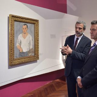 Peña Nieto visita exposición de Picasso y Rivera en Bellas Artes