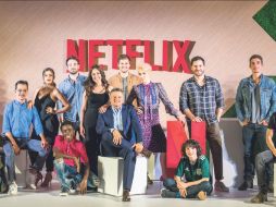 Directores, actores y productores acudieron al encuentro con la prensa para presentar los avances de Netflix. ESPECIAL /