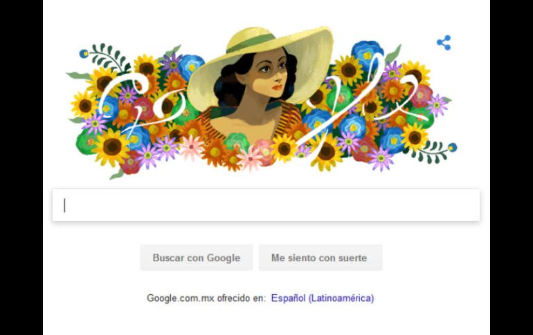 Fue elegida como la imagen del 'doodle' por ser considerada la primera gran estrella latinoamericana en Hollywood. ESPECIAL / google.com