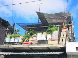 En la Colonia El Bethel las personas tienen la costumbre de tener plantas en baldes, lo cual también puede ser un foco de riesgo. ESPECIAL /