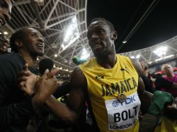Las tres mejores marcas de 100 metros le pertenecen a Bolt. AP / K. Wigglesworth