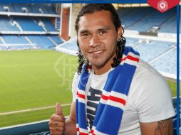 'Peña está creciendo día a día', dice Caixinha sobre el mexicano. TWITTER / @RangersFC