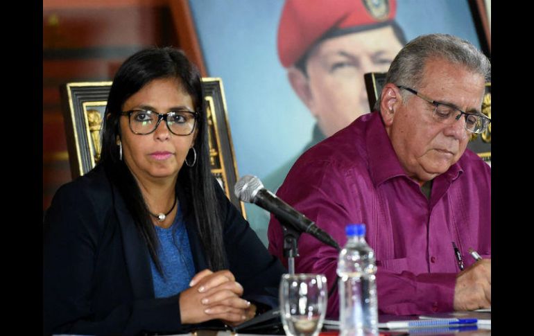 Rodríguez emitió sus comentarios al cierre de la primera sesión de la asamblea que reescribirá la Constitución de 1999. AFP / J. Barreto