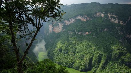 El cañón del Sumidero es una de las áreas más contaminadas del río Grijalva por las descargas residuales de 16 municipios. NTX / R. de Jesús
