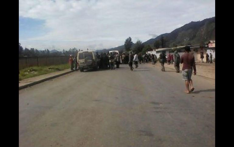 Las autoridades mantienen un fuerte despliegue de seguridad en Mendi, en la provincia Southern Highlands. TWITTER / @papuaNguineaRR