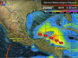 La tormenta tropical ''Franklin'' se encuentra en las costas de Quintana Roo. YOUTUBE / smnmexico