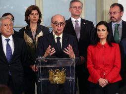 La declaración fue presentada por el ministro de Relaciones Exteriores de Perú, Ricardo Luna. EFE / E. Arias