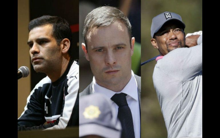 Los escándalos de Márquez (I), Pistorius (C) y Wood (I) sacudieron el mundo del deporte. ESPECIAL /