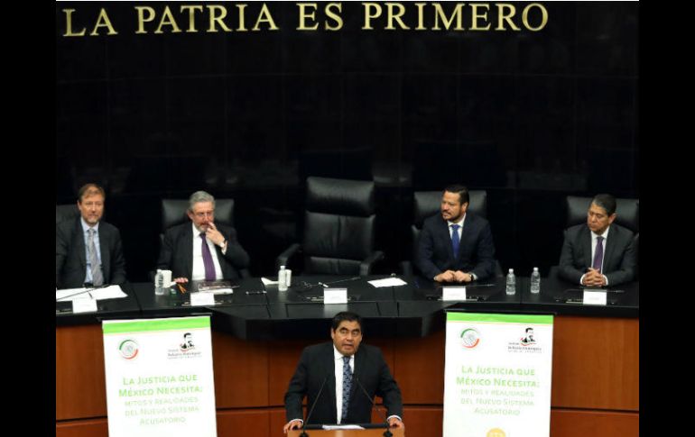 El Senado organizó el foro La Justicia que México Necesita: Mitos y Realidades del nuevo Sistema Penal Acusatorio. SUN / L. Godínez