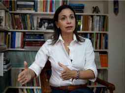 Machado indicó que su partido sólo participará con la coalición en las iniciativas para continuar con las protestas antigubernamentales AFP / F. Parra