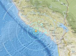 Un sismo de 5.6 grados que remeció el sureste de Perú. ESPECIAL / earthquake.usgs.gov
