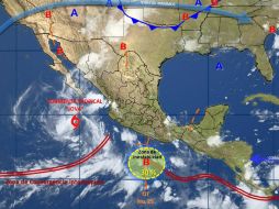 ‘Jova’ se desplaza hacia el Oeste-noroeste a 20 kilómetros por hora. TWITTER / @conagua_clima