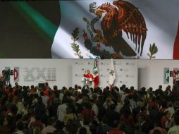 El presidente de México, Enrique Peña Nieto, durante la Clausura de la XXII Asamblea Nacional del PRI. SUN / Y. Xolalpa