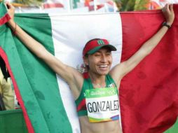 González se convierte en la primera mexicana con medalla en marcha. TWITTER / @COM_Mexico