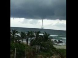 Un torbellino o remolino marino fue captado y compartido en redes sociales. YOUTUBE / El Gráfico de la Costa