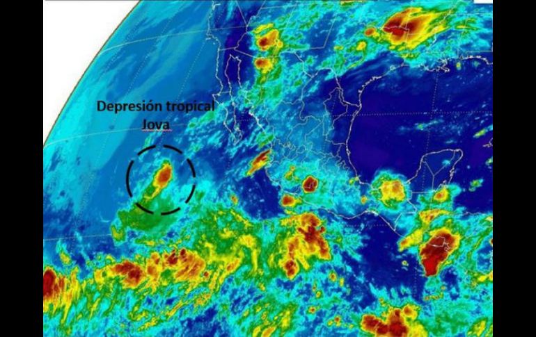 'Jova' continuará adentrándose en el Pacífico y este lunes será una baja presión remanente. TWITTER / @conagua_clima
