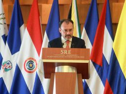 El titular de la SRE reitera que el país alzará la voz cuando vea ''amenazas'' a la democracia en la región de AL. NTX / J. Espinosa